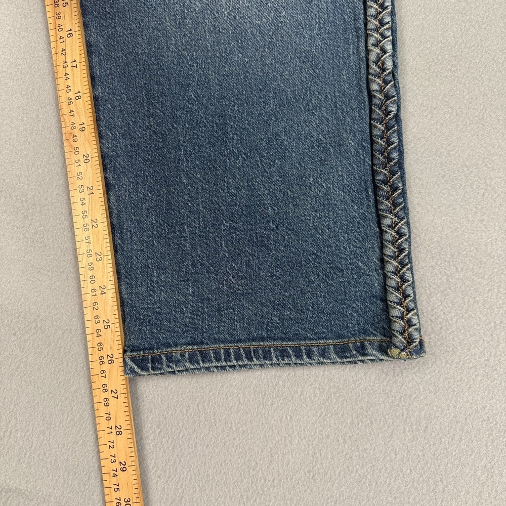 Express Womens Size 16 Wide Leg Cropped Jeans Medium Wash Braided Side Trim NWT - Picture 11 of 12